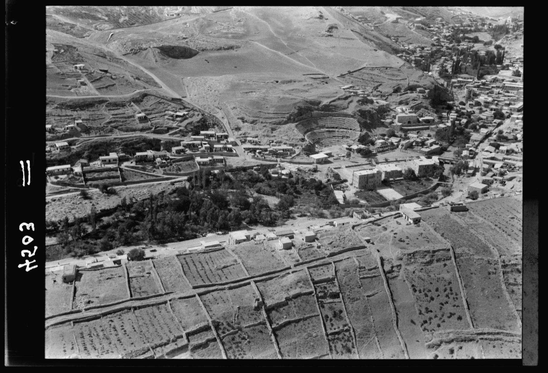 Photo of farms & trees from a bird's eye view
